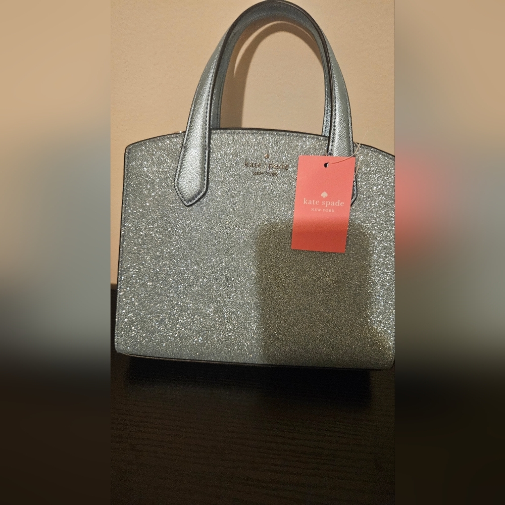 Kate Spade Sky Blue Tinsel Satchel Brand NEW With Tags - Picture 2 of 5